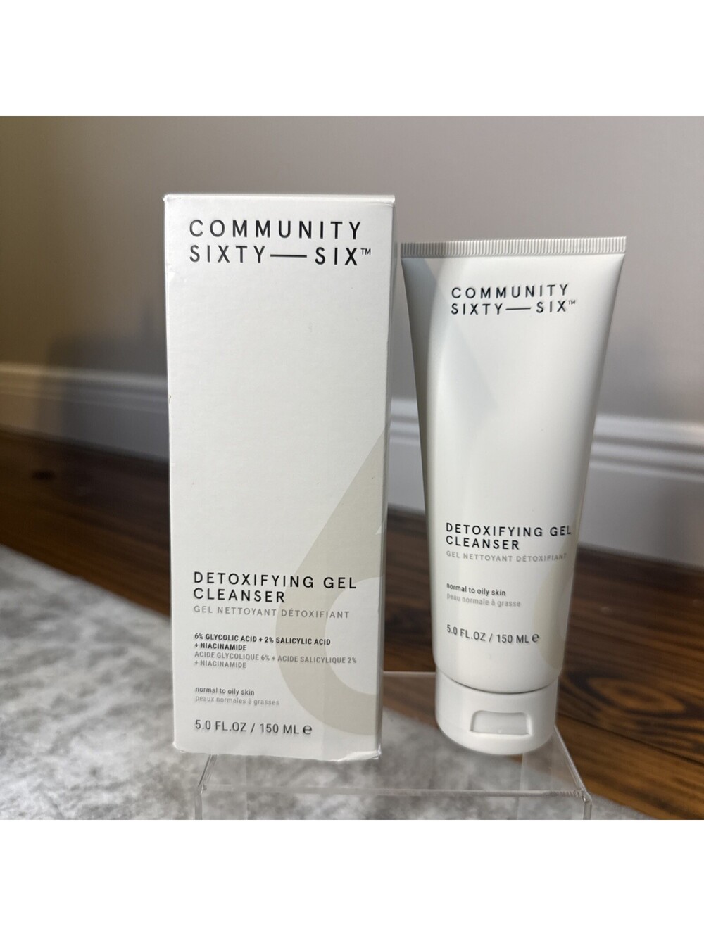 Community Sixty-Six Detoxifying Gel Cleanser 5oz Glycolic Salicylic Acid New